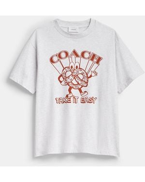 COACH Pretzel Relaxed T-Shirt - White