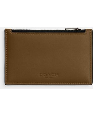 COACH Zip Card Case - Natural