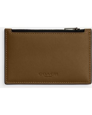 COACH Zip Card Case - Natural