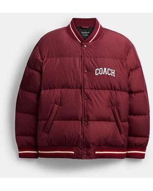 COACH Varsity Down Jacket - Red