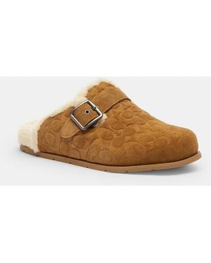 COACH Buckle Clog - Brown