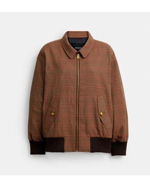 COACH Wool Blouson Jacket - Brown