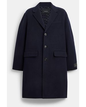 COACH Double Faced Wool Coat - Blue