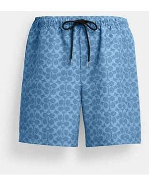 COACH Signature Swim Trunks - Blue