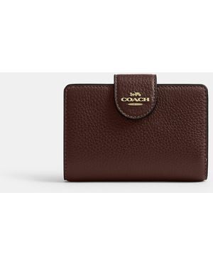 COACH Medium Corner Zip Wallet - Brown