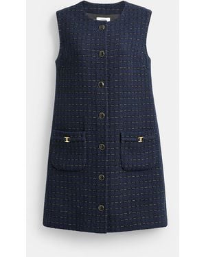 COACH Heritage C Boucle Dress - Blue