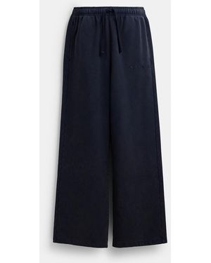 COACH Garment Dyed Straight Leg Sweatpants - Blue