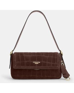 COACH Etta Flap Shoulder Bag - Brown