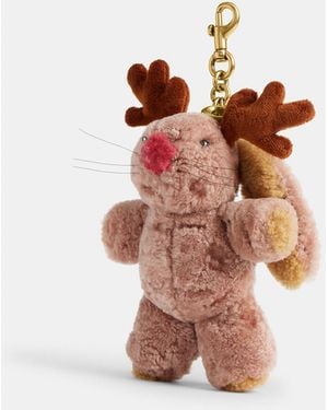 COACH Floppy With Antlers Bag Charm - Pink