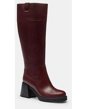 COACH Block Heel Tall Boot - Black