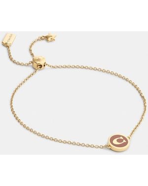 COACH Signature Enamel Coin Slider Bracelet - Metallic
