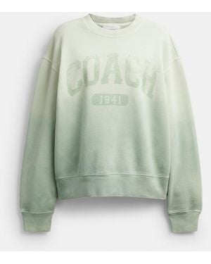 COACH Ombre Sporty Crewneck Sweatshirt - Green