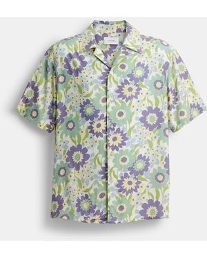 COACH Floral Camp Shirt - Blue