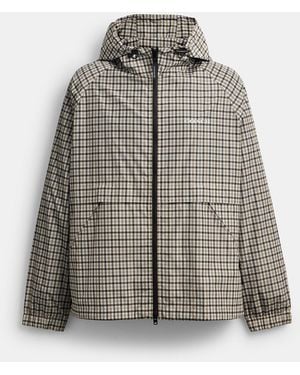 COACH Plaid Windbreaker - Gray