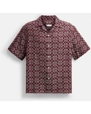 COACH Signature Camp Shirt - Purple