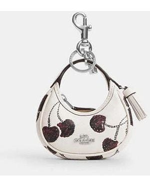 COACH Carmen Bag Charm With Cherry Print - Black