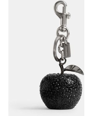 COACH Crystal Apple Bag Charm - Black