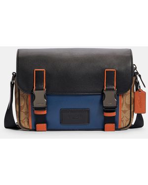 COACH Track Crossbody Bag In Colorblock Signature Canvas - Multicolor