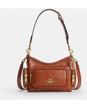 COACH Laurel Shoulder Bag 22 With Pockets - Brown