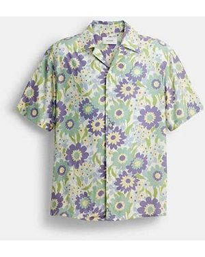 COACH Floral Camp Shirt - Black