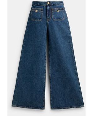COACH Heritage C Loom Pants - Blue
