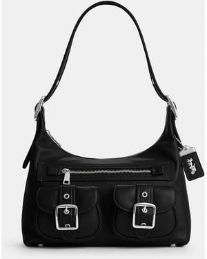 COACH Allison Zip Top Shoulder Bag - Black