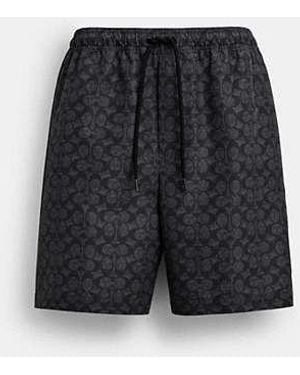 COACH Signature Swim Trunks - Black