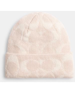 COACH Signature Knit Beanie - Pink