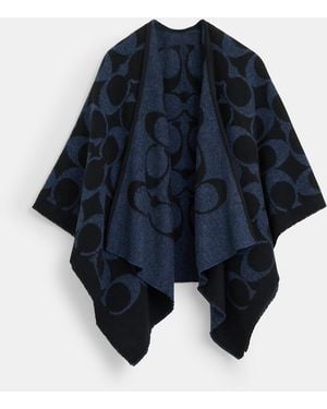 COACH Signature Cape - Blue