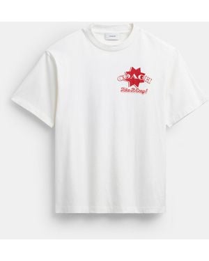COACH Pizza Relaxed T-Shirt - White