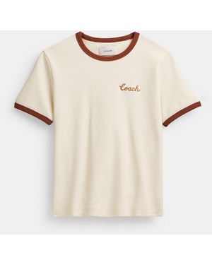 COACH Ringer T-shirt - Natural