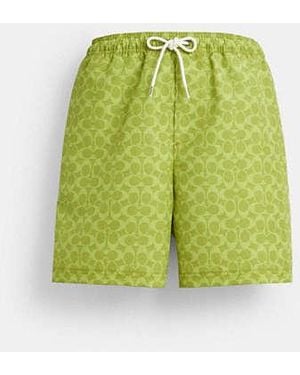 COACH Signature Swim Trunks - Green