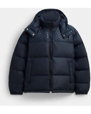 COACH Down Puffer Jacket - Blue