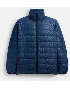 COACH Recycled Polyester Down Puffer Jacket - Blue