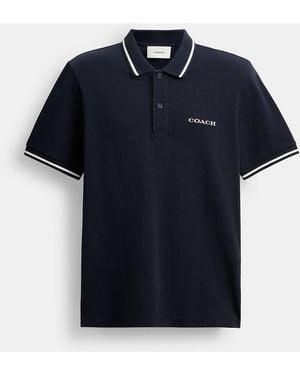 COACH Signature Trim Polo - Blue
