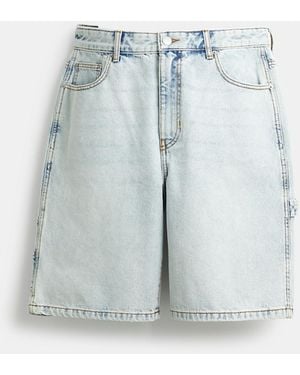 COACH Signature Denim Shorts - Blue