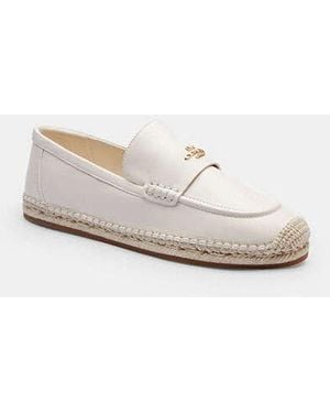 COACH Loafer Espadrille - White