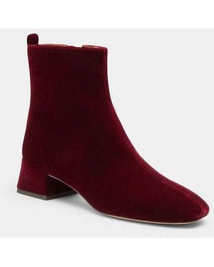 COACH Block Heel Bootie - Red