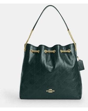 COACH Evelyn Shoulder Bag With Quilting - Green