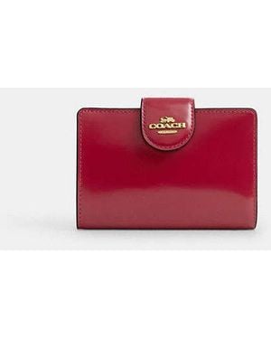 COACH Medium Corner Zip Wallet - Red