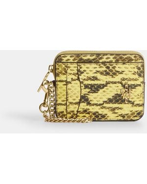 COACH Zip Card Case - Metallic