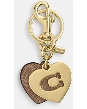 COACH Hearts Key Ring - Metallic