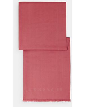 COACH Jumbo Horse And Carriage Wrap - Pink