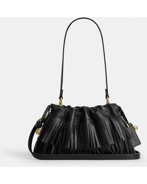 COACH Faye Shoulder Bag With Fringe - Black