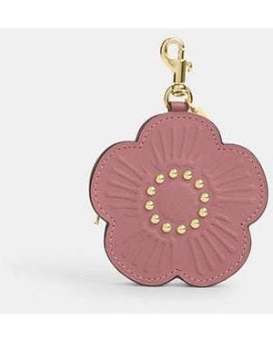 COACH Tea Rose Bag Charm - Black