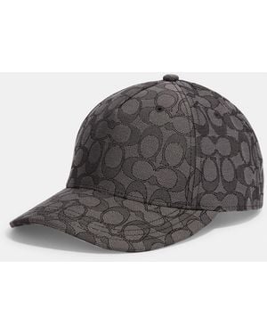 COACH Signature Jacquard Baseball Hat - Black