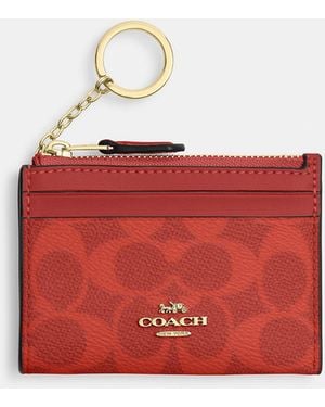 COACH Mini Skinny Id Case - Red