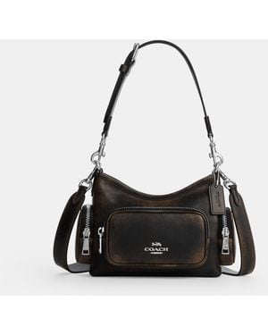 COACH Laurel Shoulder Bag 22 With Pockets - Black