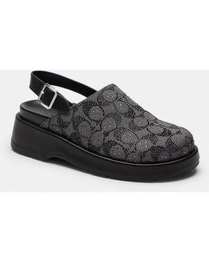COACH Sculpted C Platform Clog - Black