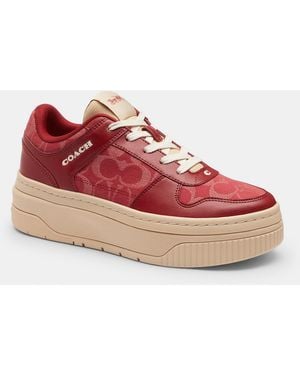 COACH Platform Sneaker - Red